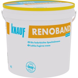 Eimer Knauf Renoband Leichtspachtelmasse, 4 Liter, gebrauchsfertig für Wand und Decke.