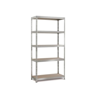 Verzinktes Metall Schwerlast Steckregal mit 5 Böden, 180x90x40 cm. Ideal für Lager und Werkstatt.