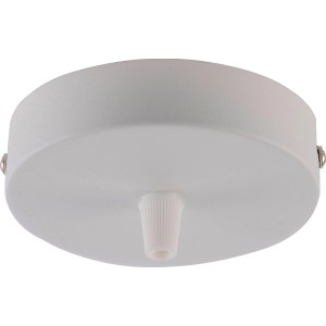 Weißer, runder Lampen-Baldachin 1-flammig für individuelle Lampen-Gestaltung.