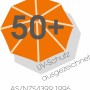 Symbol für UV-Schutz 50+ des Schneider Marktschirms, Apfelgrün.
