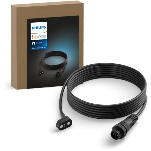 Philips Hue Outdoor Kabel Secure, 3 m, schwarz, für Kameraüberwachung im Garten.