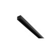 Schwarze 1-Lauf Gardinenschiene Square, 310cm, mit 6mm Laufkanal. Robuste Deckenmontage.
