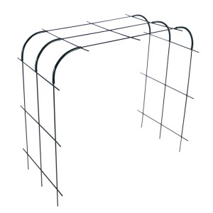 Grünes bellissa Andybell S Rankhilfe Set aus Metallgitter für Hortensien, als Pflanzstütze geformt.