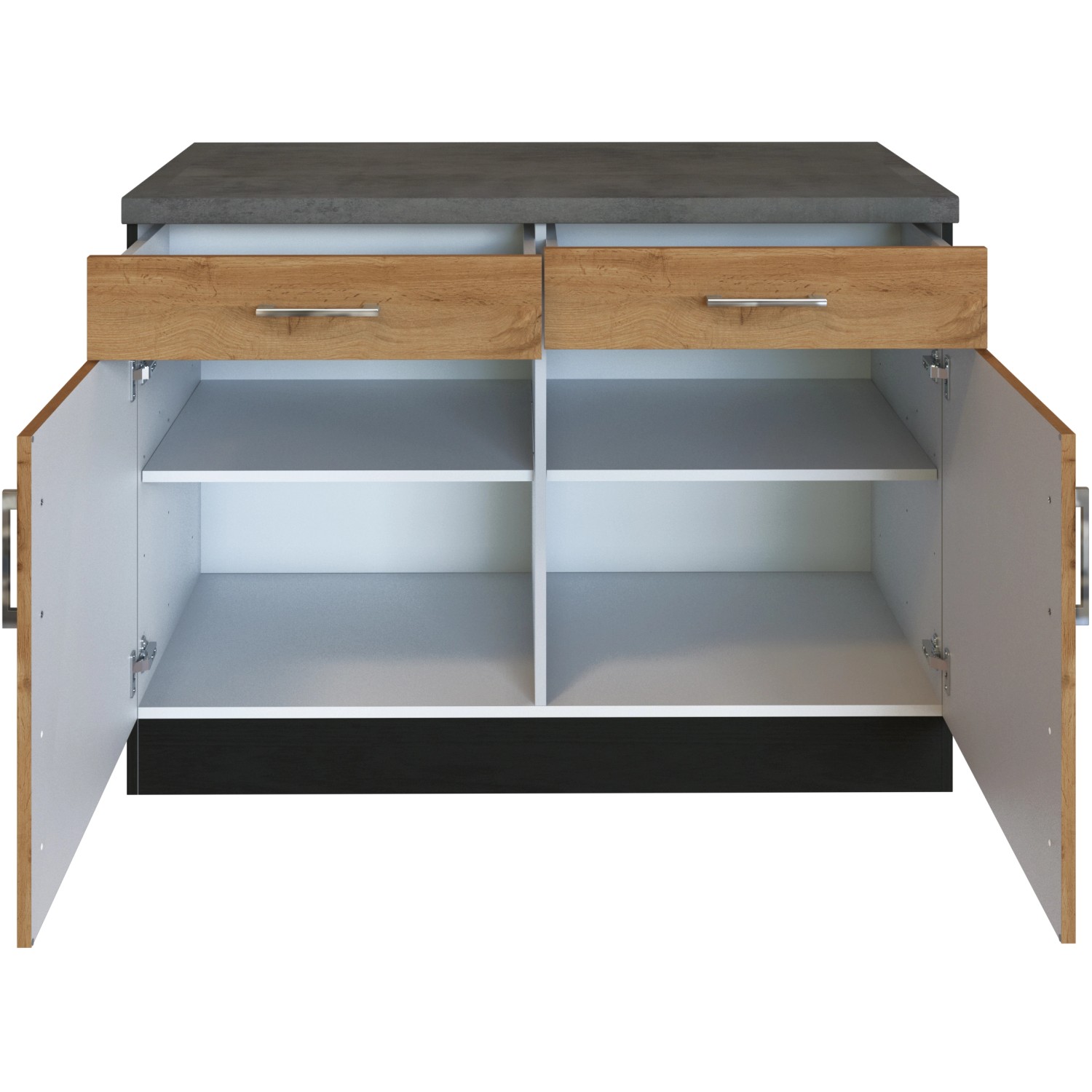 Held Möbel Unterschrank Sorrento, 100 cm breit, mit Schubladen und Einlegeböden.