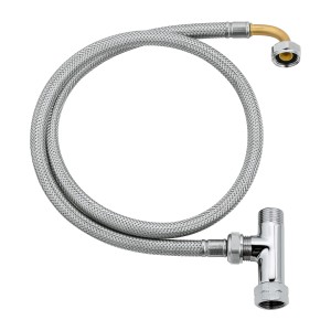Grohe Installationsset: Flexibler Schlauch und T-Stück für Dusch-WC Aufsatz.