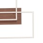 Moderne LED-Deckenleuchte Iven mit Holzdekor, 50,4x42 cm, Lichtfarbe einstellbar.