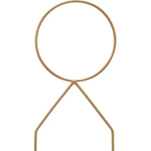 Goldfarbener Pflanzstab Form 2 aus Metall, 34 cm hoch, für Zubehör für Pflanztöpfe.