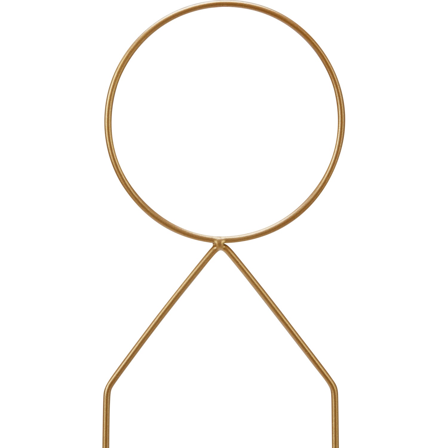 Goldfarbener Pflanzstab Form 2 aus Metall, 34 cm hoch, für Zubehör für Pflanztöpfe.