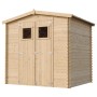 Timbela Gartenhaus M369+M369G aus Holz, 4,33 m² Gartenschuppen mit Boden.