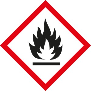 Symbol: Entzündlich. Warnhinweis für Nexa Lotte Wespen K.O.-Spray.