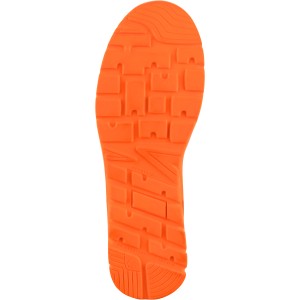 Sohle des Bullstar Sicherheitsschuh Ultra S1PS, Größe 42, orangefarben.