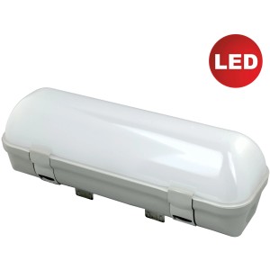 Weiße LED-Ovalleuchte Midi, 30 cm, geeignet für Feuchträume.
