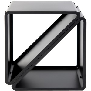 Schwarzes Westmann Kaminholzregal, 57x36x56 cm, Stahl, für ordentliche Kaminholzlagerung.