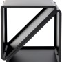 Schwarzes Westmann Kaminholzregal, 57x36x56 cm, Stahl, für ordentliche Kaminholzlagerung.