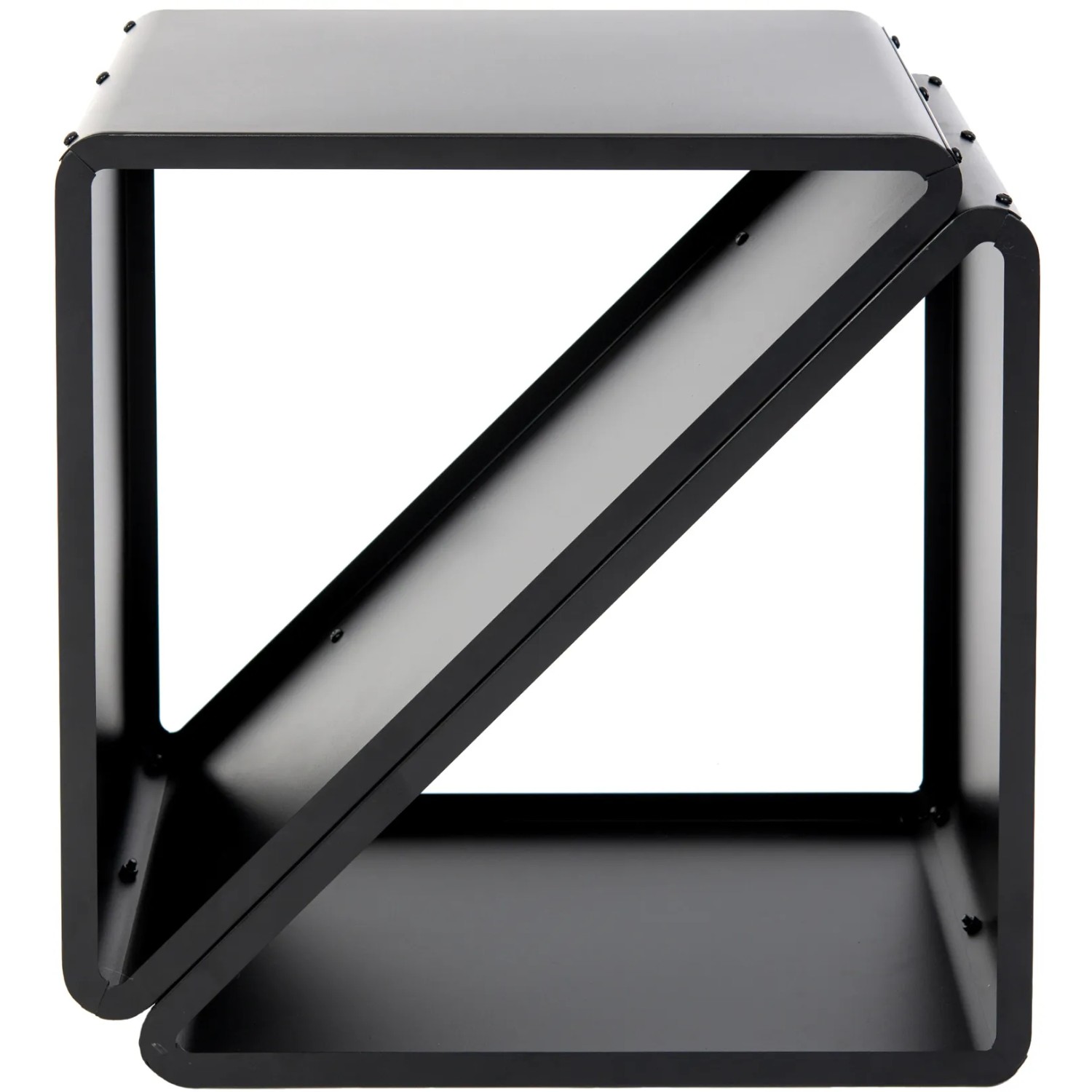 Schwarzes Westmann Kaminholzregal, 57x36x56 cm, Stahl, für ordentliche Kaminholzlagerung.