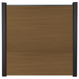 GroJa Steckzaun Solid Rhombus 180 cm x 180 cm Teak Co-Extrudiert