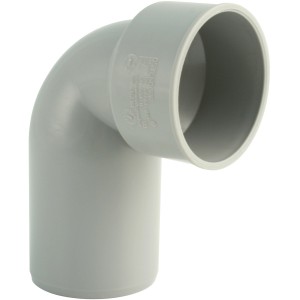 Marley HT-Siphon-Winkel 90° DN 50/40, Abwasserrohrbogen in Grau.