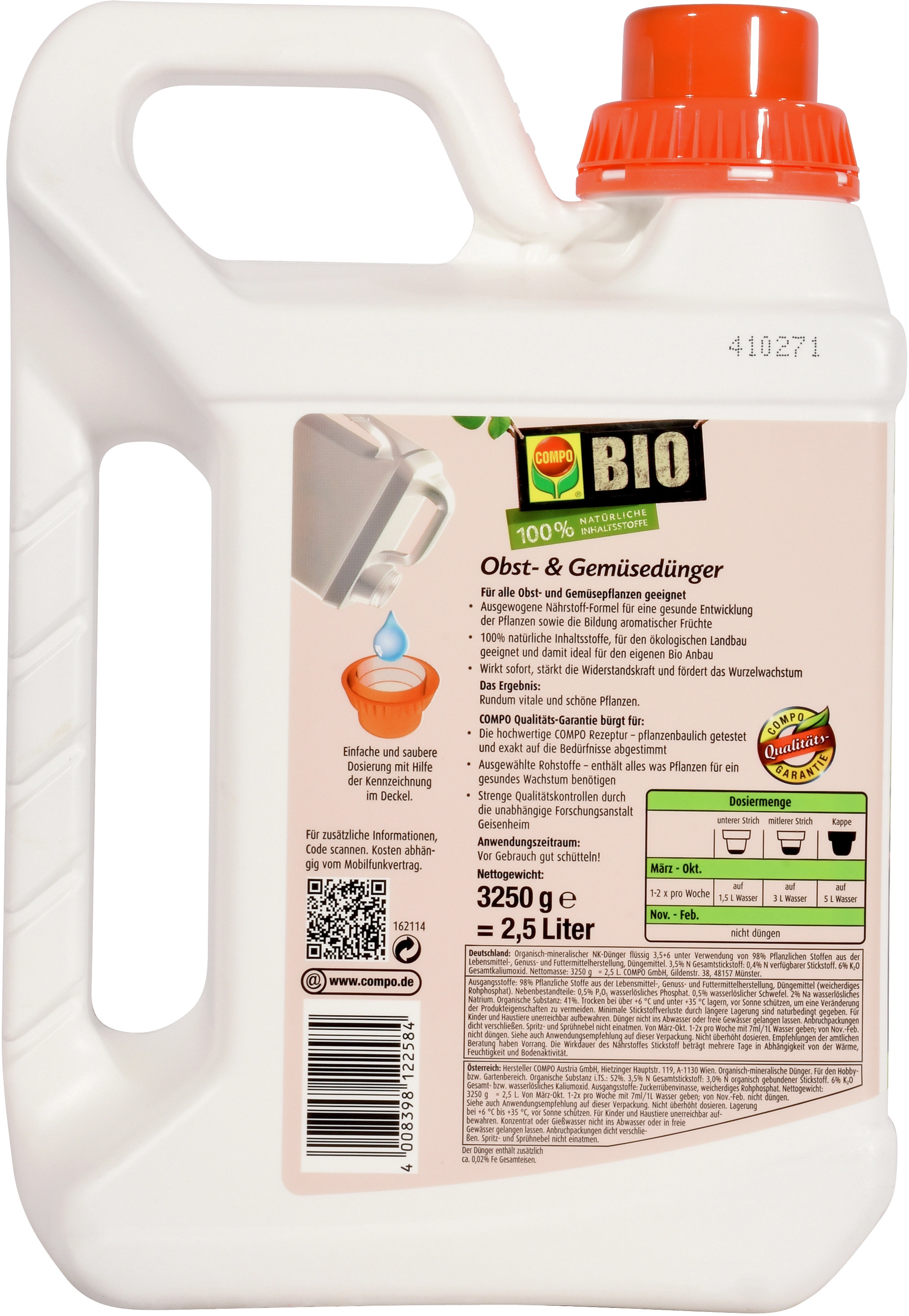 Compo Bio Obst und Gemüsedünger 2,5 l kaufen bei OBI