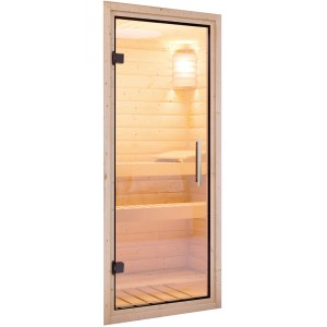 Karibu Türpaket Sauna Klarglastür 38 + 40 mm