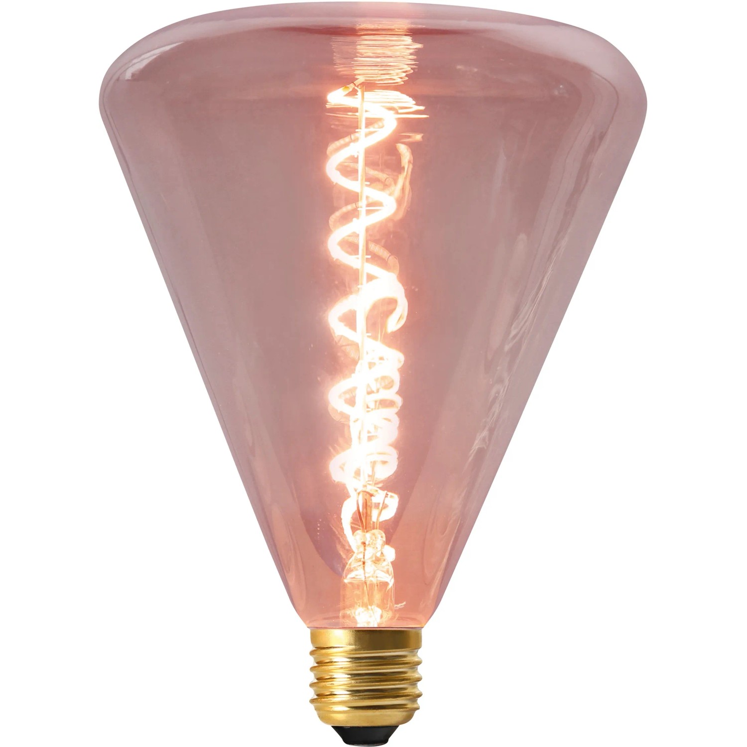 Dimmbares E27 LED-Leuchtmittel Dilly, 4W, extra warmes Licht, rosafarben, 19x145cm.