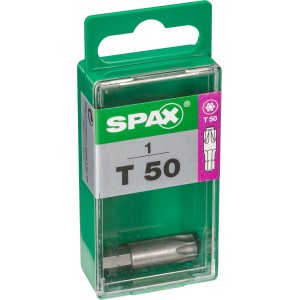 Spax Bit T-Star plus T 50 im grünen Kunststoff-Kasten.