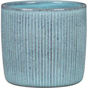Scheurich Übertopf 909 Lagoon, Ø 12,9cm, türkis, mit Reliefstruktur.
