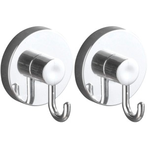 Wenko Vacuum-Loc Haken Chrom, 2er Set. Handtuchhalter mit glänzender Oberfläche.