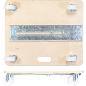 Wagner Transporthilfe mit Multiplex-Platte, Auszug und Rollen für bis zu 200 kg Tragkraft.