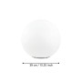 Weiße Eglo Monterolo Außen-Kugelleuchte, 39 cm Durchmesser, für Garten und Terrasse.