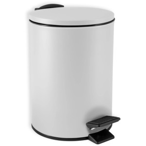 Weißer, matter Spirella Treteimer Adelar, 3 Liter, für Bad oder Küche.