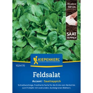 Kiepenkerl Feldsalat Accent Saatteppich: Packung mit Saatgutmatte für winterharten, nussigen Feldsalat.