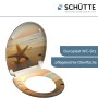 Schütte WC-Sitz Sea Star mit Strandmotiv, Duroplast und Absenkautomatik.