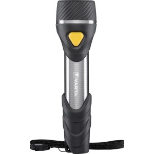 Varta Day Light Multi LED F20 Taschenlampe mit Edelstahlgehäuse und Handschlaufe.
