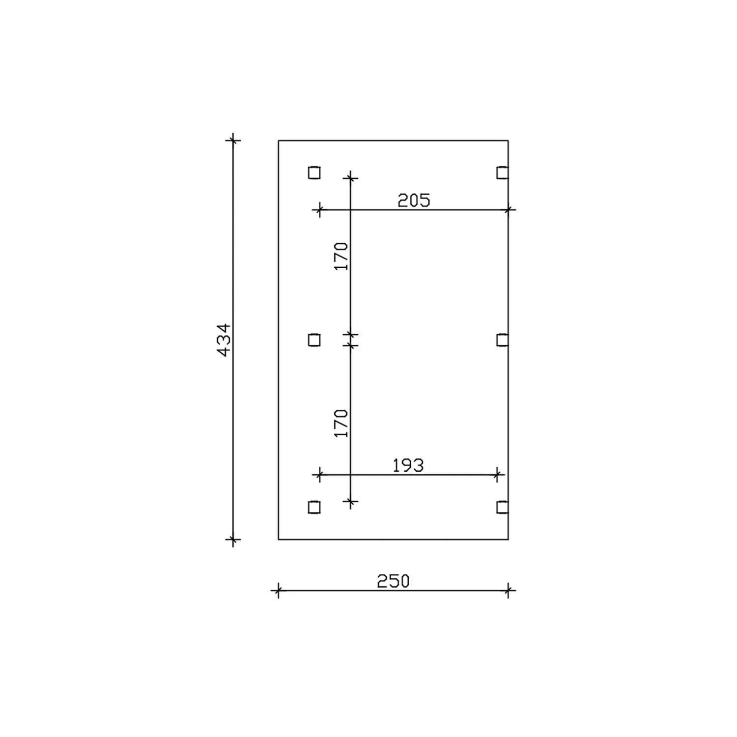 Skan Holz Terrassenüberdachung Siena 434 x 250 cm Leimholz Weiß_7