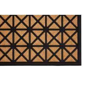 Astra Türmatte Border Graphic, Natur, 45x75 cm, mit geometrischem Muster aus Dreiecken.