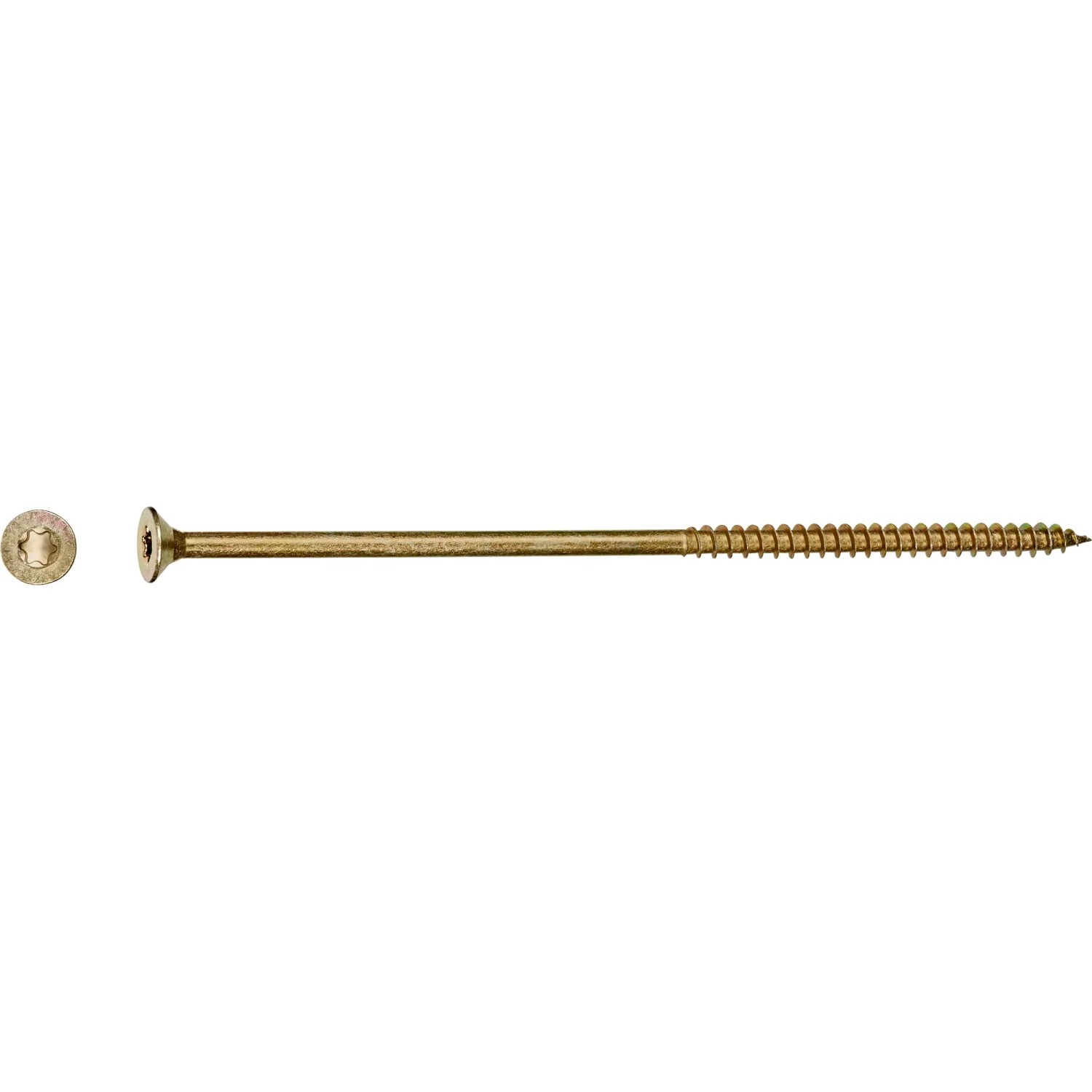Gelb verzinkte LUX Spanplattenschraube 6x150 mm mit TX-Antrieb, 50 Stück