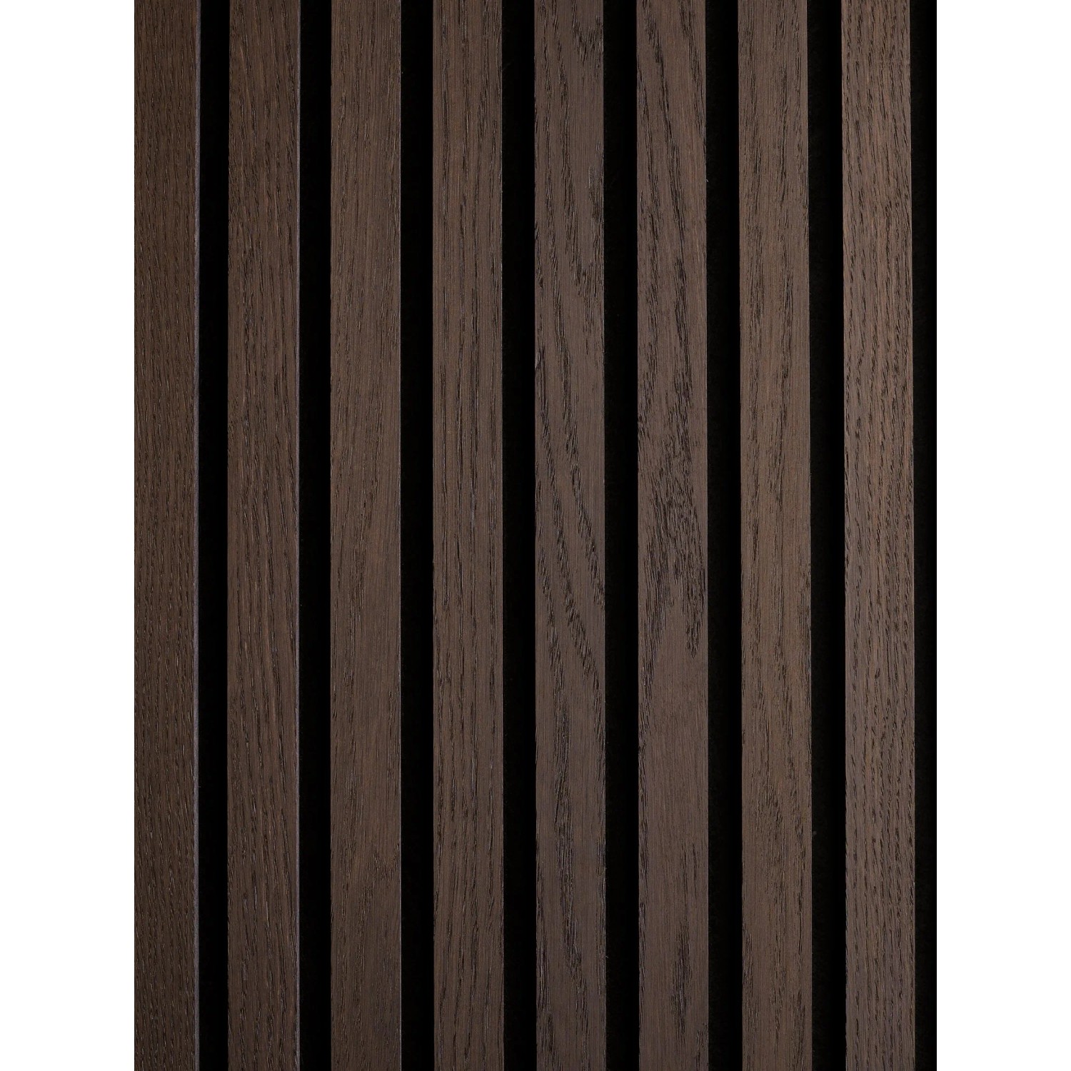 Akustikpaneel Geräucherte Eiche, MDF mit schwarzem Filz. Holzpaneel für Wand- und Deckengestaltung.