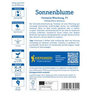 Kiepenkerl Saatgut Sonnenblume Fantasia Mischung, F1
