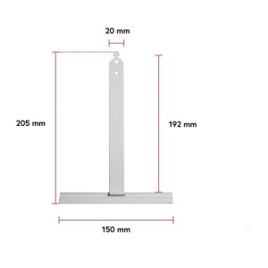 Weiße Bauheld Rollladen Aufhängefeder Maxi 150mm aus Federstahl, Maße 205x150mm, für Rollladensteuerung.