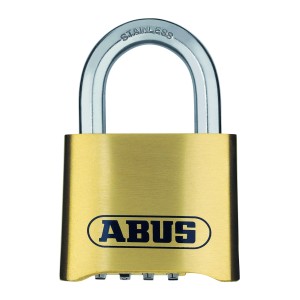 Abus Kombinations-Vorhangschloss 180IB/50 aus Messing mit Zahlencode.