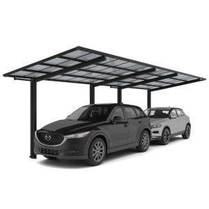 Ximax Alu Doppelcarport Linea Tandem Typ 80 Schwarz 273 x 983 cm Sonderfertigung