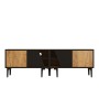 okwish TV Schrank mit Stauraum Fächern Wohnzimmer 160x36.5x45cm Braun