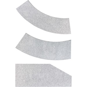 Steinbach Granit Beckenrandsteine für Römertreppe, 250cm Set mit Rundbögen und Anschlussplatten.