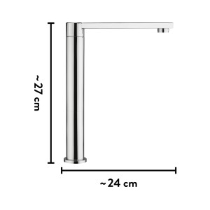 baliv Küchenarmatur KI-1920 Chrom, Einhebelmischer mit hohem, eckigem Auslauf.
