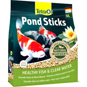 Tetra Pond Fischfutter Sticks 4 l: Hauptfutter für gesunde Teichfische und klares Wasser.