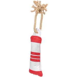 Jollypaw Leuchtturm Oxford Hundespielzeug, 30cm, rot-weiß gestreift mit Tau