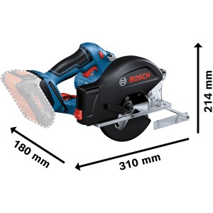 Bosch Professional Akku-Kreissäge GKM 18V-50 mit Akkus und Ladegerät in L-Boxx.