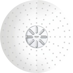 Grohe Rainshower 310 SmartActive Kopfbrause-Set in Moonwhite, Aufsicht.