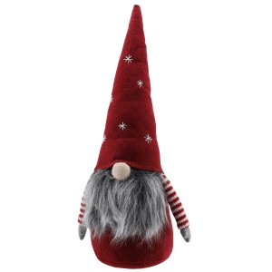 Weihnachts-Deko Weihnachts-Deko Wichtel aus Filz und Stoff 40 cm Rot-Grau