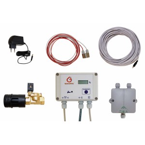 Garantia Trinkwasser-Nachspeisung: Set mit Anzeigegerät, Kabel, Sensor, Netzanschluss und Magnetventil für Erdtanks.